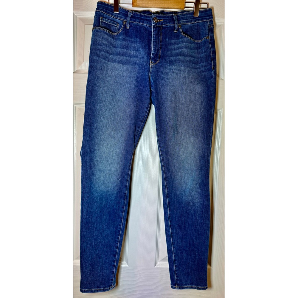 Miraclebody Ideal Skinny Jeans Blue Denim Size 10 Stretch Whiskered Slim Fit
